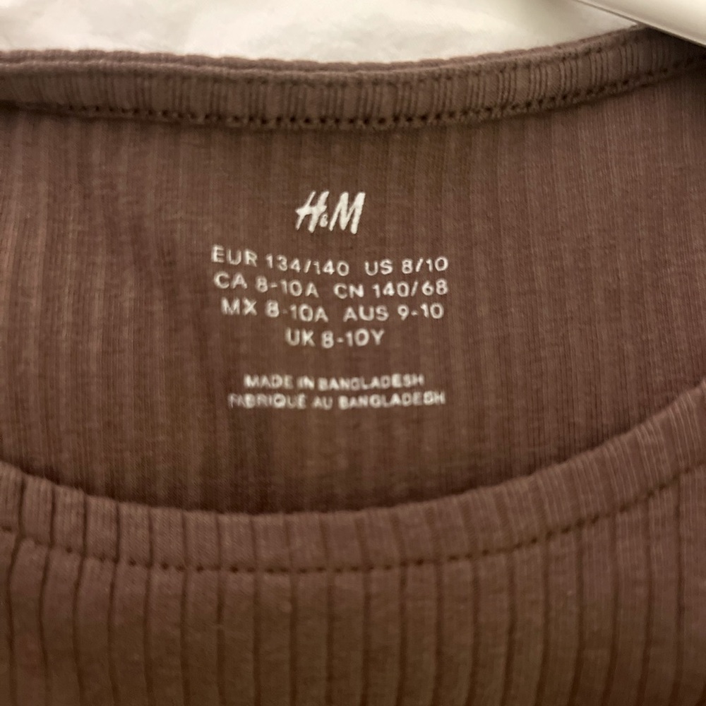NWOT H&M Brown Ribbed Top